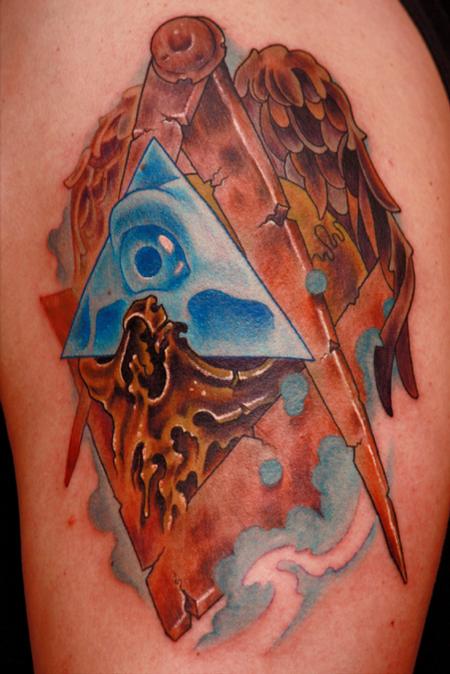 Travis Litke - Freemason Masonic Skull Tattoo